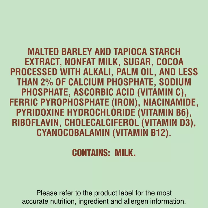 Mezcla de bebida de malta con chocolate