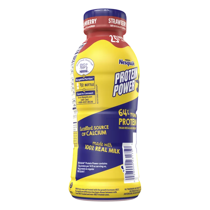 Protein Power Strawberry Protein Milk Beverage 14 fl. oz. Bottle
