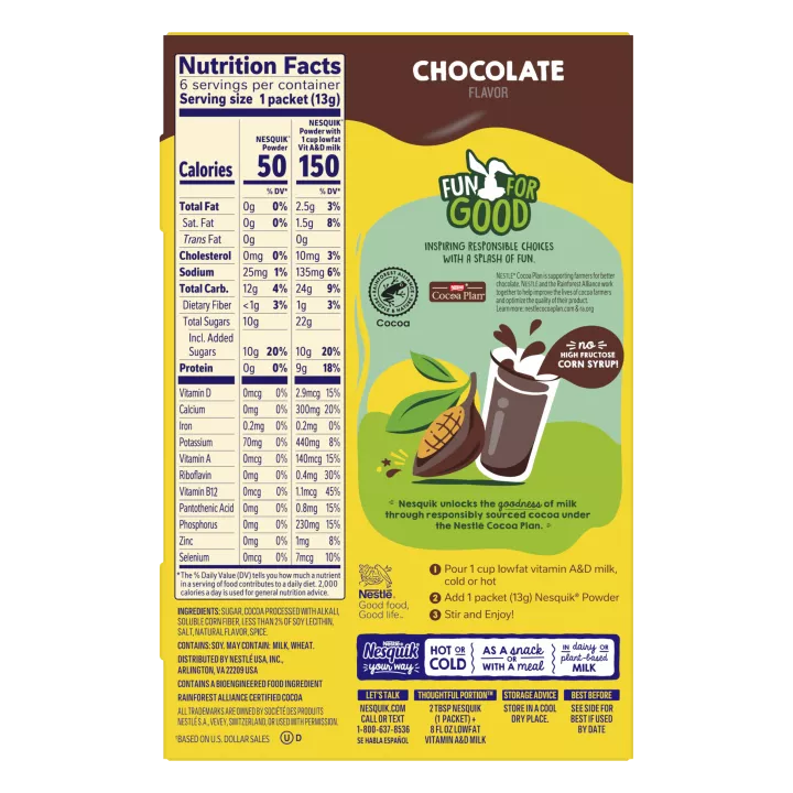 Chocolate Powder Packets