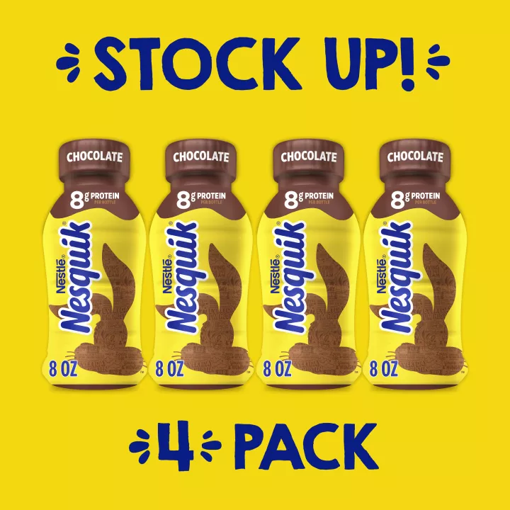 NESQUIK Chocolate Lowfat Milk 4 Bottles