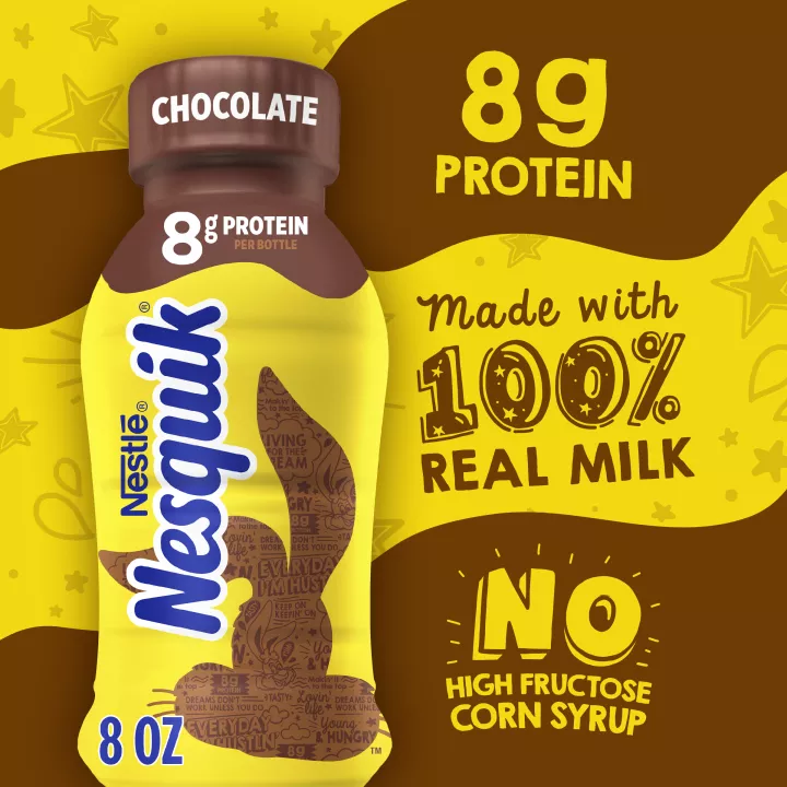 NESQUIK Chocolate Lowfat Milk 4 Bottles
