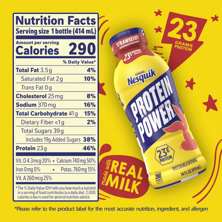 Protein Power Strawberry Protein Milk Beverage