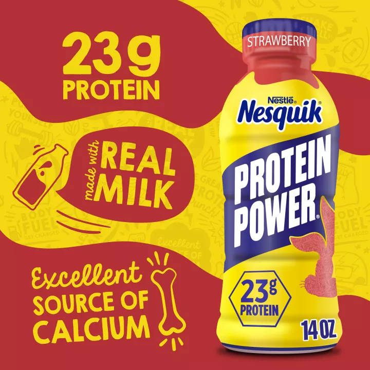 Protein Power Strawberry Protein Milk Beverage