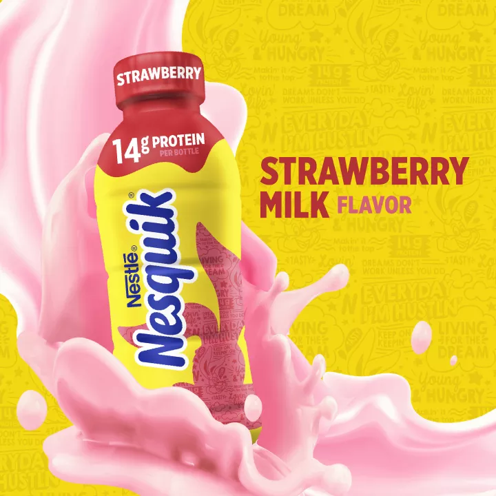 Strawberry Lowfat Milk 14 fl. oz. Bottle