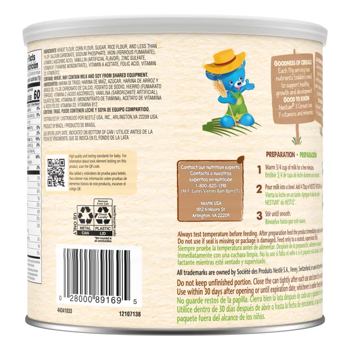 Nestum 3 Cereales Lata de 14.1 oz