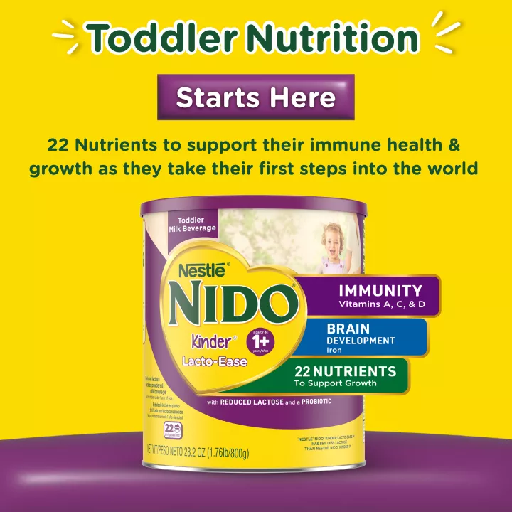 NIDO 1+ Powdered Milk Beverage 28.2 oz. Canister