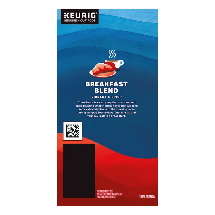 Front Right view of SEATTLE'S BEST COFFEE Breakfast Blend Ground Coffee K-Cup Pods 24 Count 8.4oz Box product.