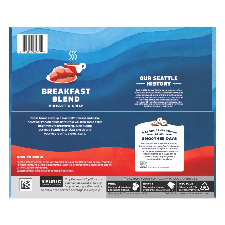 Breakfast Blend 60 Count Coffee Pods 21.1oz Case