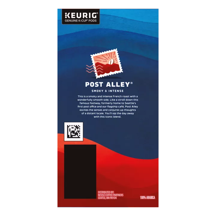 Front Right view of SEATTLE'S BEST COFFEE Ground Dark Roast Smooth-Roast Post Alley Blend Coffee 24 Count 9.7oz Box product.