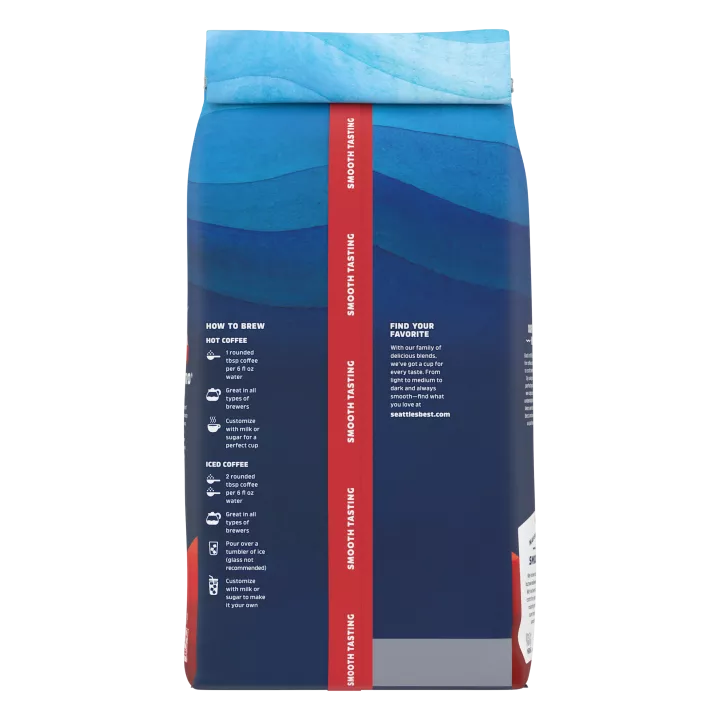 Front Left view of SEATTLE'S BEST COFFEE 6th Ave Bistro Ground Coffee 20oz Bag product.