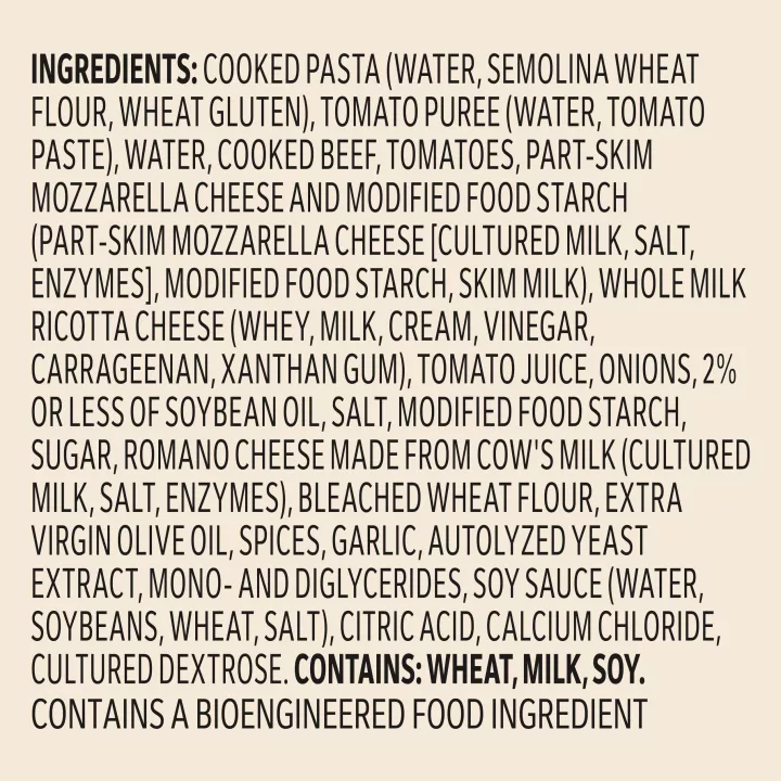 Lasaña al horno con salsa de carne