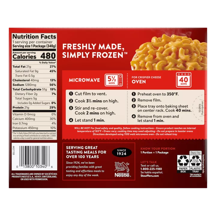 STOUFFER'S® Frozen Macaroni & Cheese for One