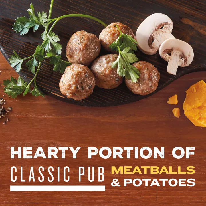 Classic Pub Meatballs & Potatoes