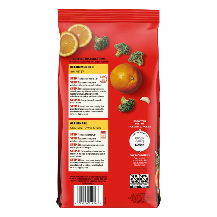 Air Fryer Orange Chicken Frozen Entrée