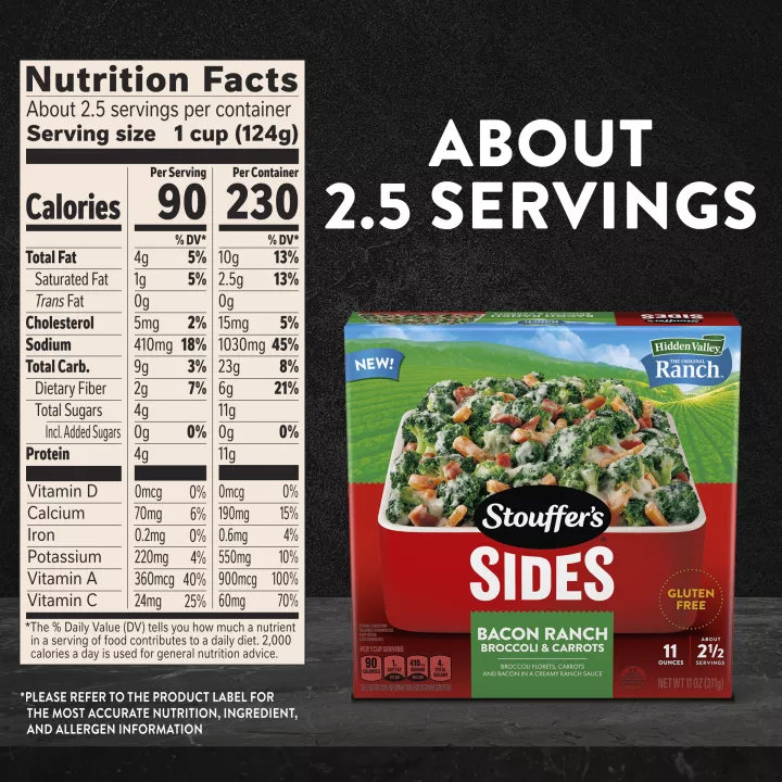 Sides Hidden Valley Bacon Ranch Broccoli & Carrots