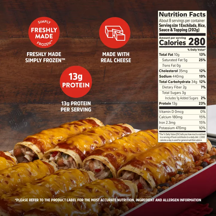 STOUFFER'S Frozen Meal Beef Enchilada Party Size Tray 57oz