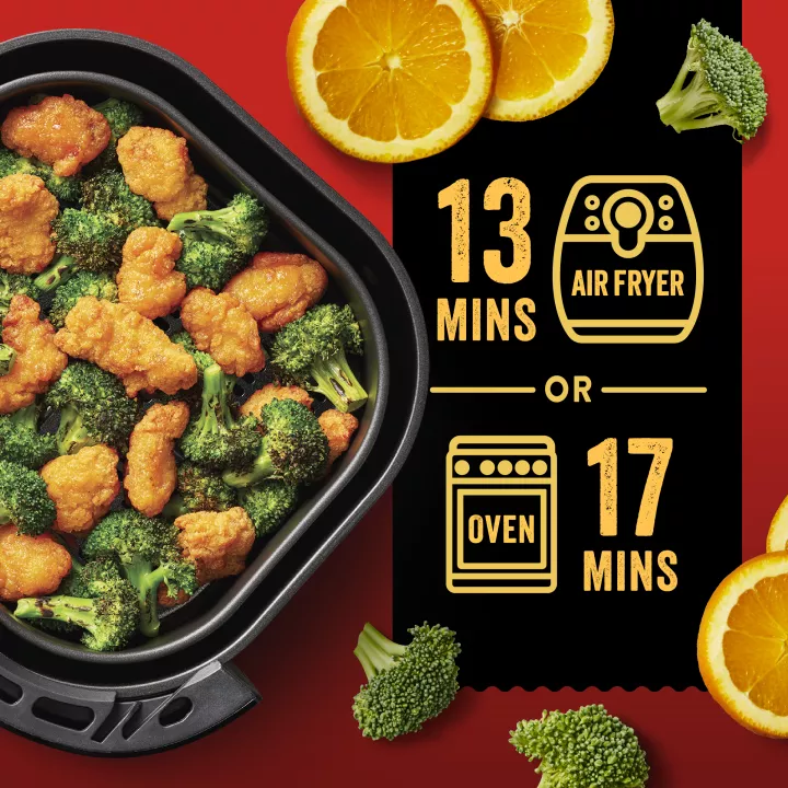 Air Fryer Orange Chicken Frozen Entrée