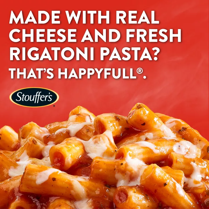 STOUFFER'S Frozen Meals Three Cheese Rigatoni with Tomato Sauce 10oz Box