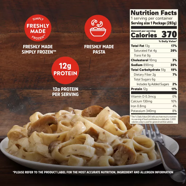 Mushroom Stroganoff Frozen Entrée