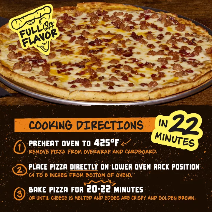 French Fry Style Crust Loaded Bacon Cheddar Frozen Pizza
