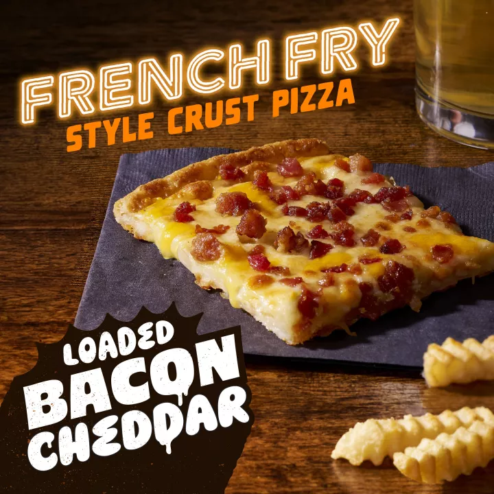 French Fry Style Crust Loaded Bacon Cheddar Frozen Pizza