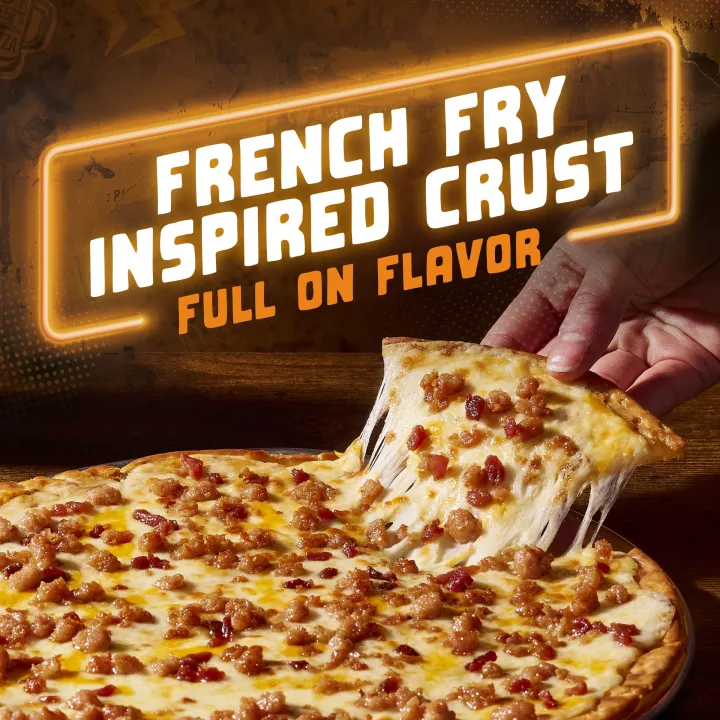 French Fry Style Crust Loaded Bacon Cheddar Frozen Pizza