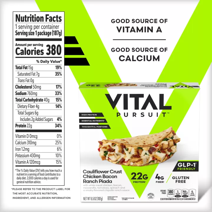 Vital Pursuit™ Cauliflower Crust Chicken Bacon Ranch Piada
