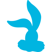 A blue silhouette of the NESQUIK bunny's head.