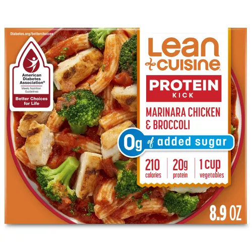 Front Center view of LEAN CUISINE Frozen Meal Marinara Chicken Broccoli 8.9oz Box NET WT 8.9 oz (253 g) product.
