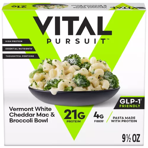 Front Center view of Vital Pursuit Vermont White Cheddar Mac & Broccoli Bowl product.
