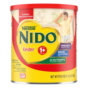 Front Center view of NIDO 1+ Powdered Milk Beverage 360g Can product.