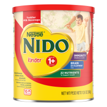 Front Center view of NIDO 1+ Powdered Milk Beverage 360g Can product.