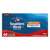 Front Center view of SEATTLE'S BEST COFFEE Breakfast Blend 60 Count Coffee Pods 21.1oz Case product.