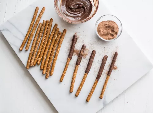 Abuelita Chocolate Dipped Pretzels