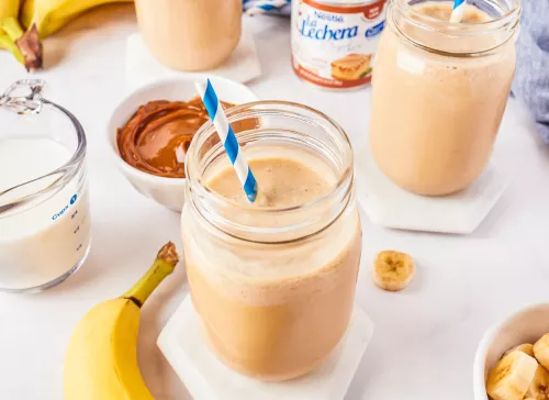 Batido de plátano dulce de leche