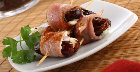 Dátiles con queso crema