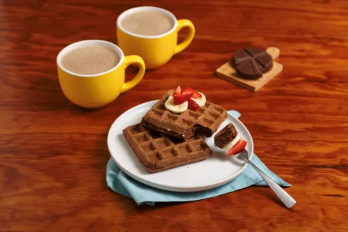 Waffles de Chocolate con Avena