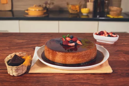 FLAN de MOKA con CHOCOLATE preparado con Chocolate para Mesa ABUELITA®