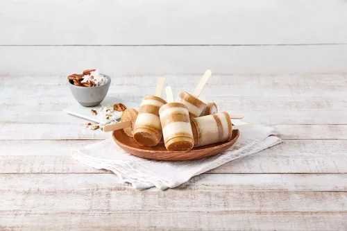 Paletas de dulce de leche y coco