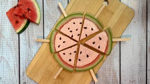 Paletas Heladas de Sandía