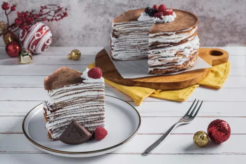 Pastel de Crepas de Chocolate