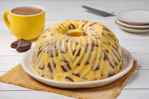 Gelatina de Chocolate con Rompope