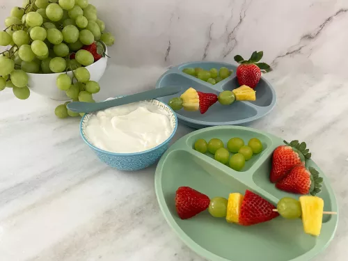 Fruit Kabobs with Yogurt Dip