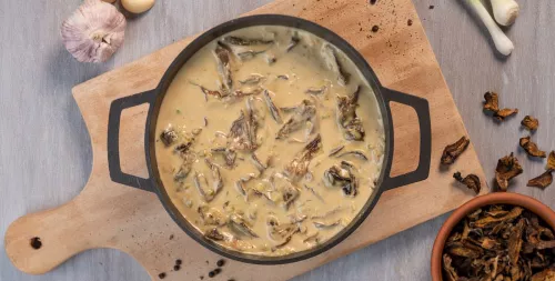 Salsa de hongos para pollo