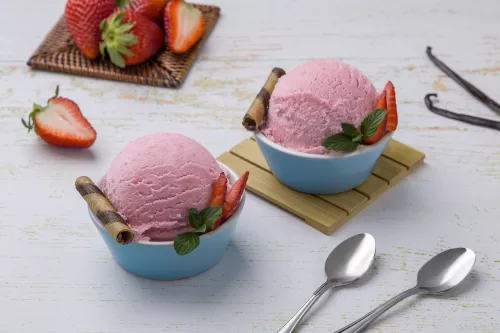 Helado de Fresa Casero
