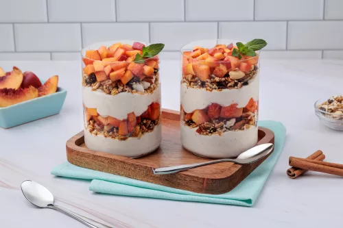 Parfait de Yogurt Chai con Durazno