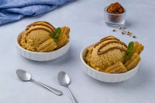 Helado de Dulce de Leche con Churros