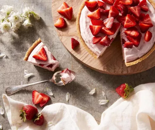 No Bake Strawberry Cheesecake