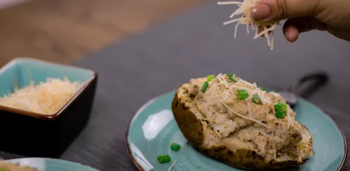 Pesto Stuffed Potatoes