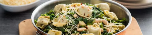 Tortelloni with White Beans and Escarole